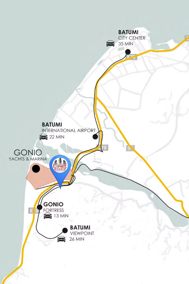 Карта расположения Grand Line в Гонио